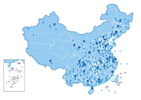 爱尔眼科门店分布图